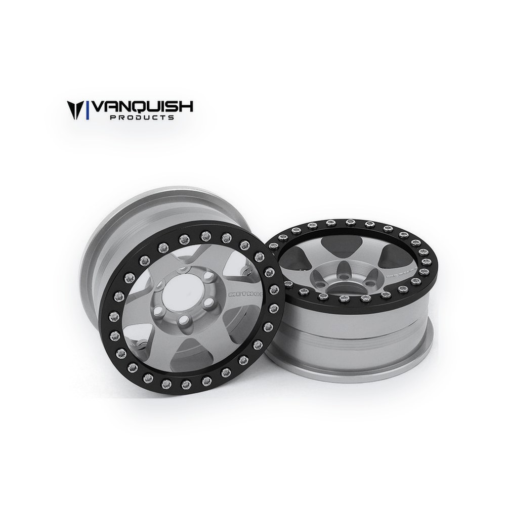 Vanquish Products Method 1.9 Race Wheel 310 Beadlock, Clear Anodized (2)