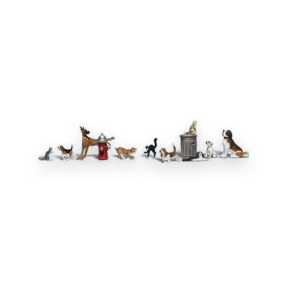 Woodland Scenics HO Scale Dogs & Cats