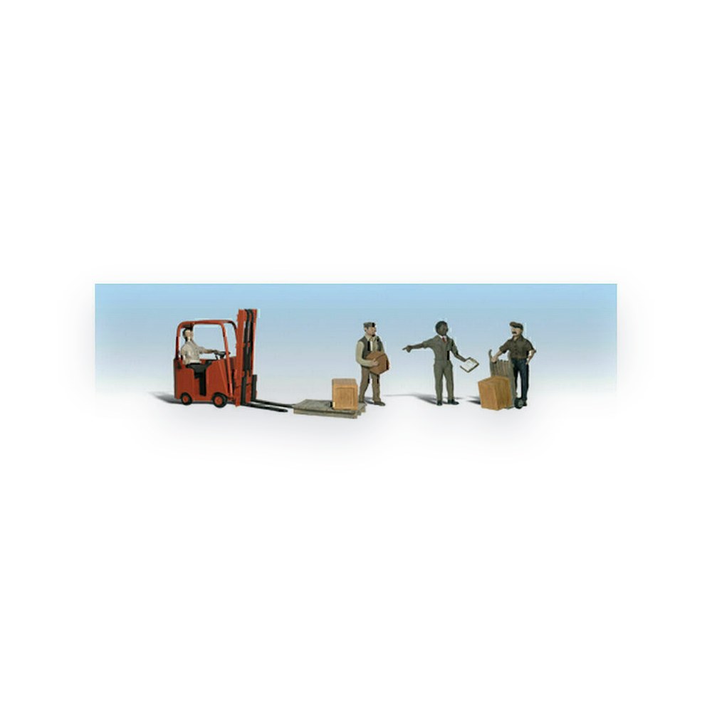 Woodland Scenics HO Scale Workers with Forklift