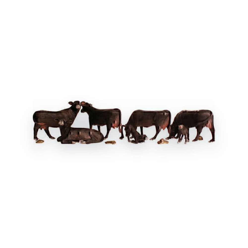 Woodland Scenics HO Scale Black Angus Cows