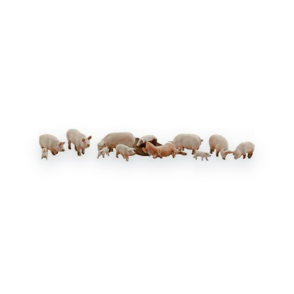 Woodland Scenics HO Scale Yorkshire Pigs