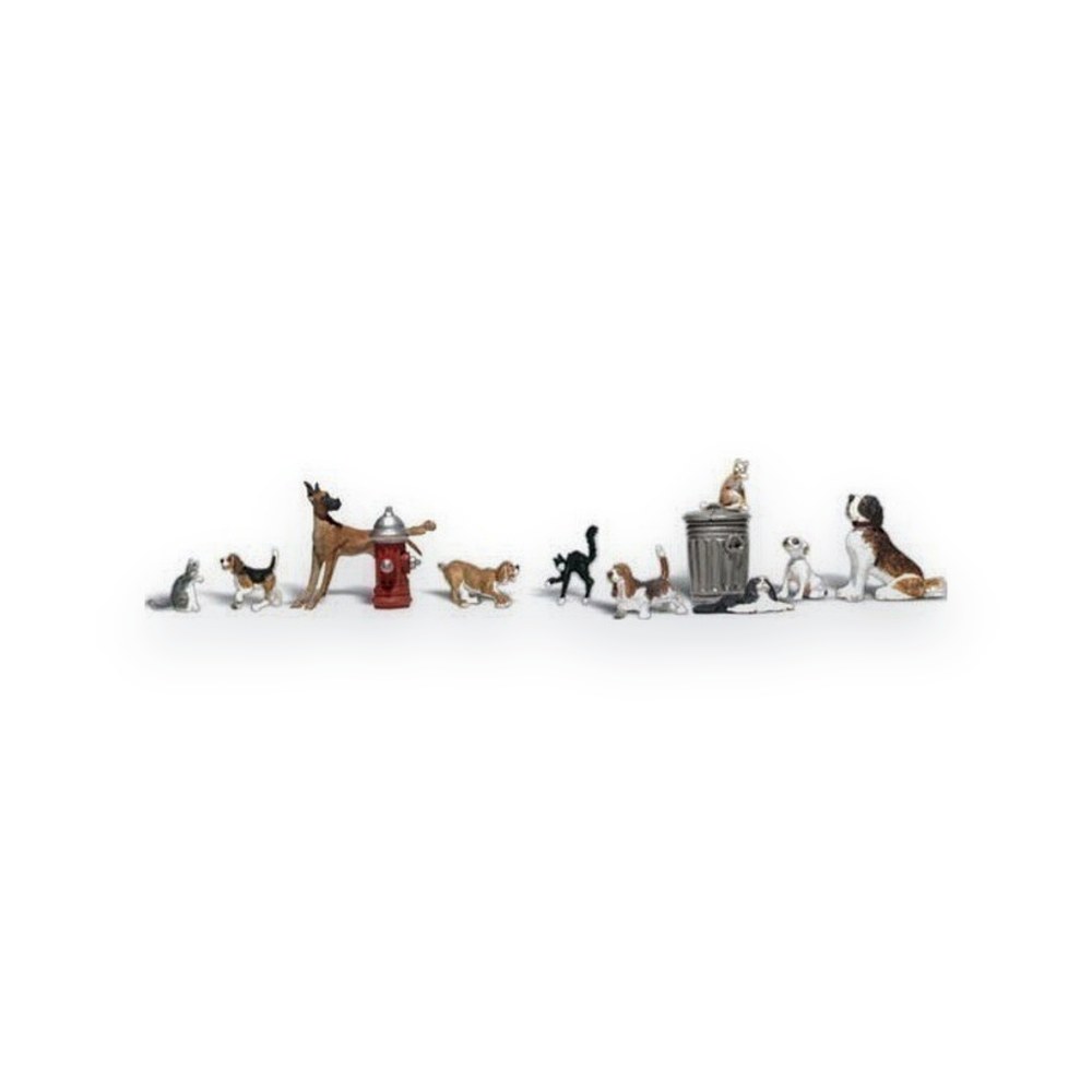 Woodland Scenics N Scale Dogs and Cats