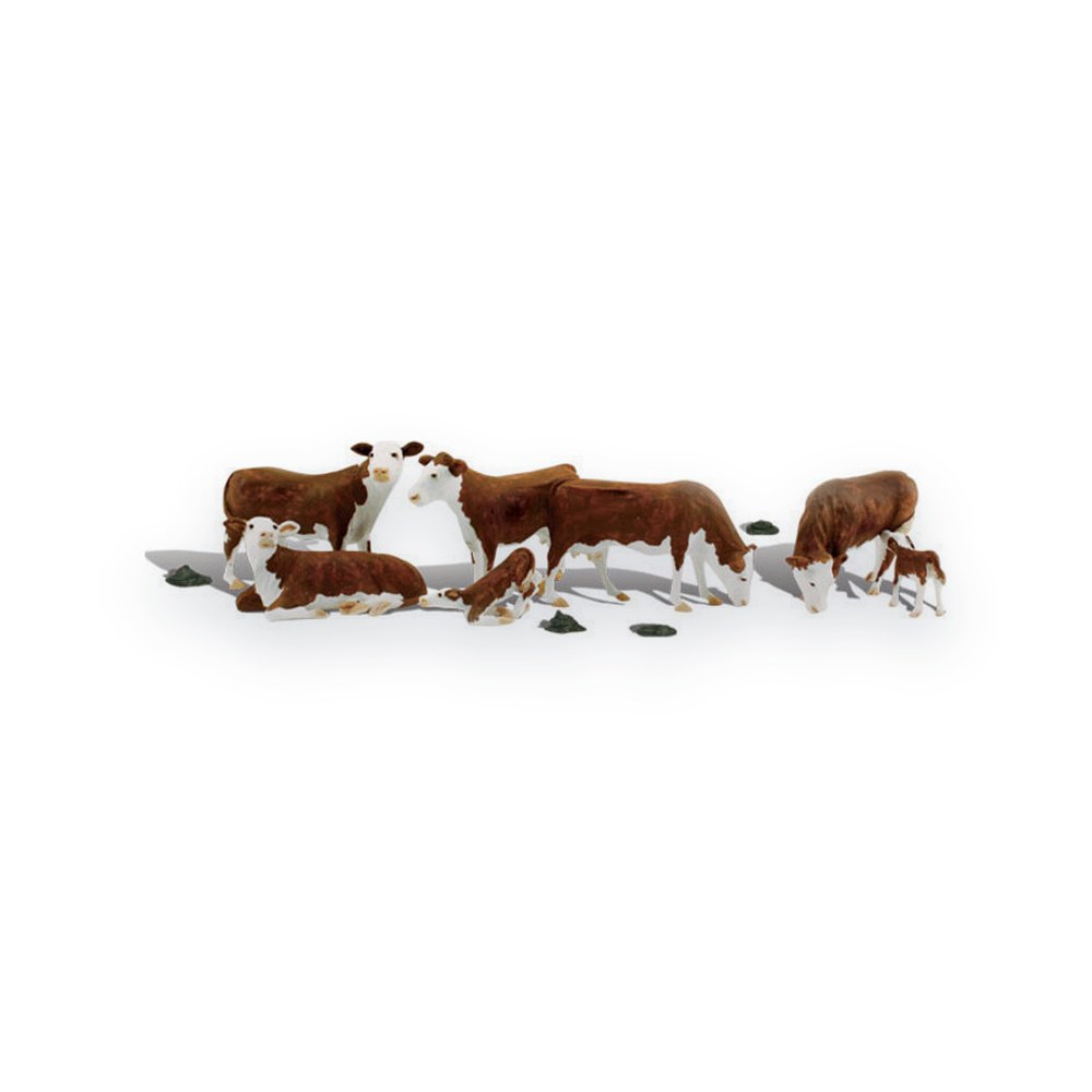 Woodland Scenics N Scale Hereford Cows