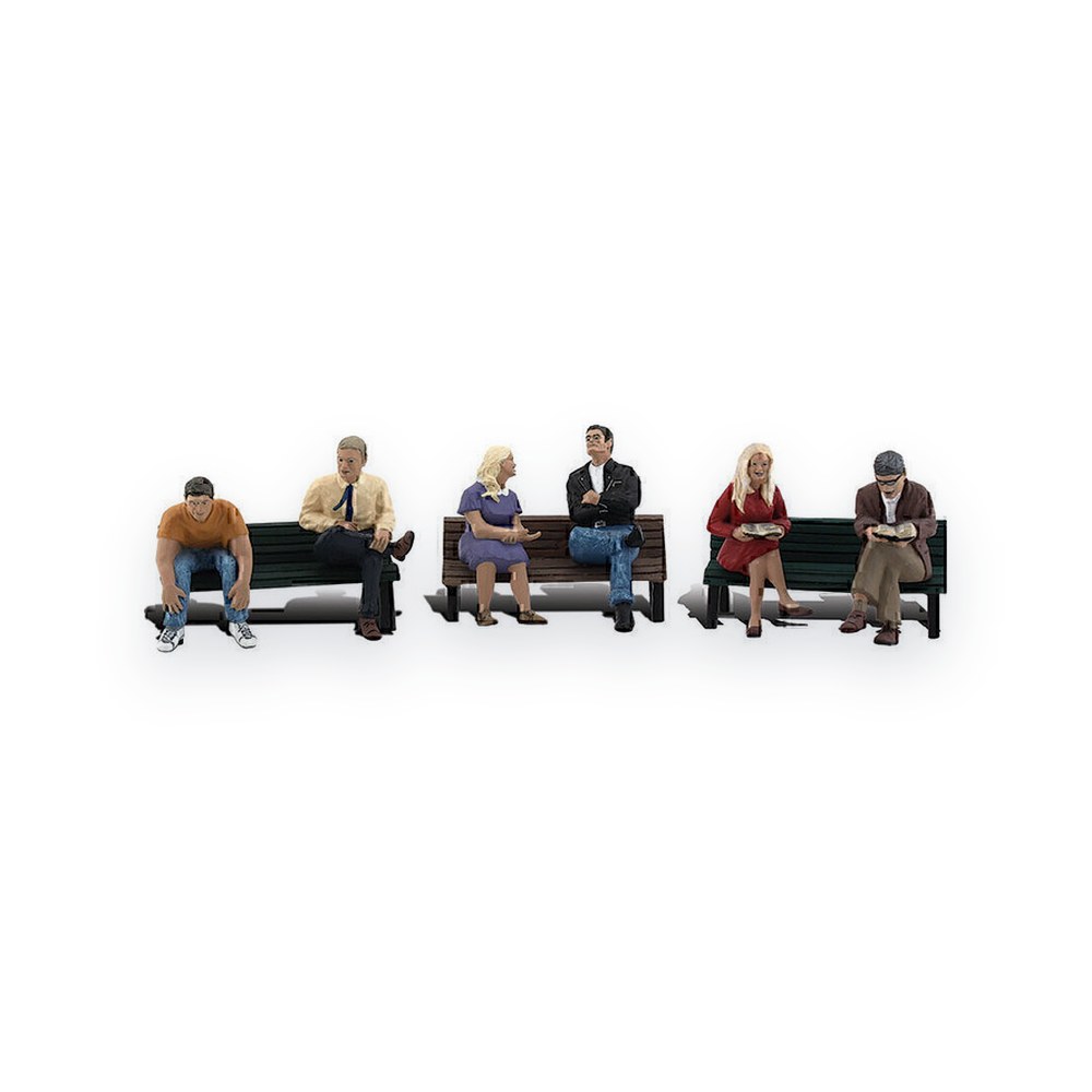 Woodland Scenics N Scale Figures, People on Benches