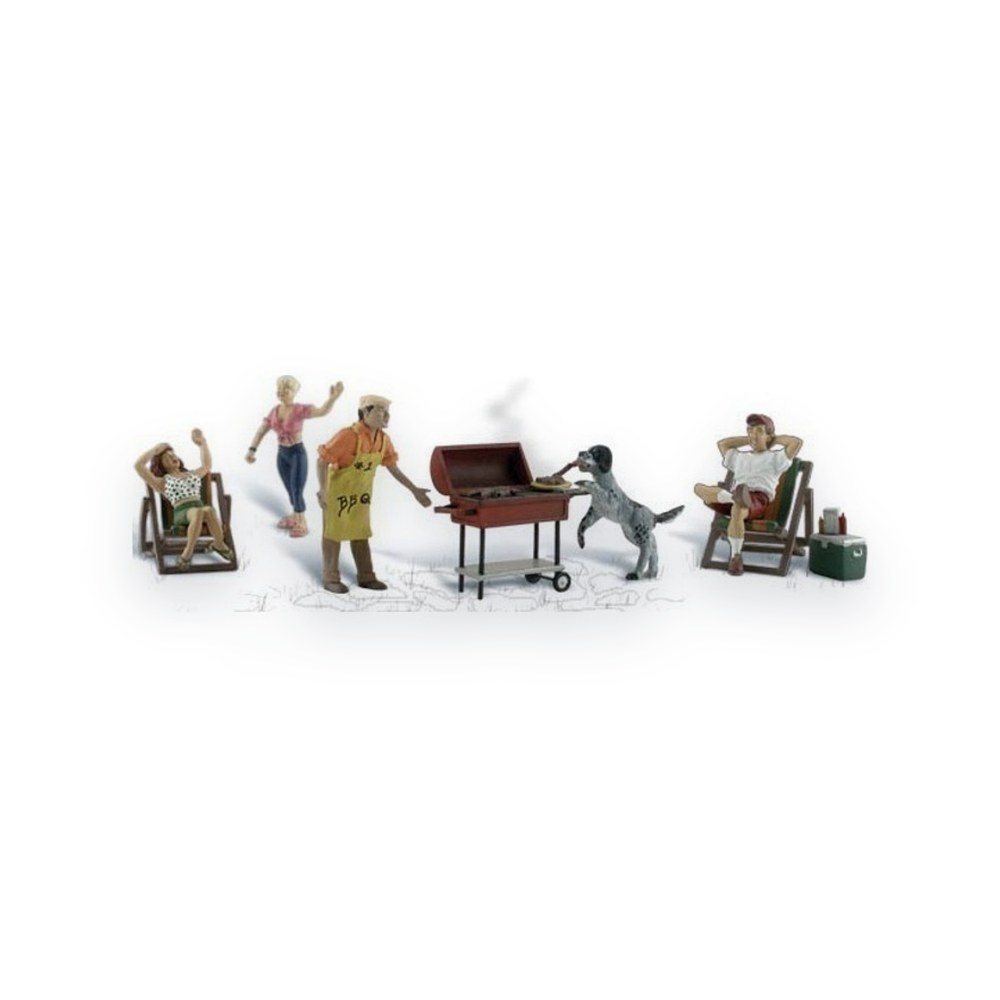Woodland Scenics N Scale Figures, Backyard Barbeque