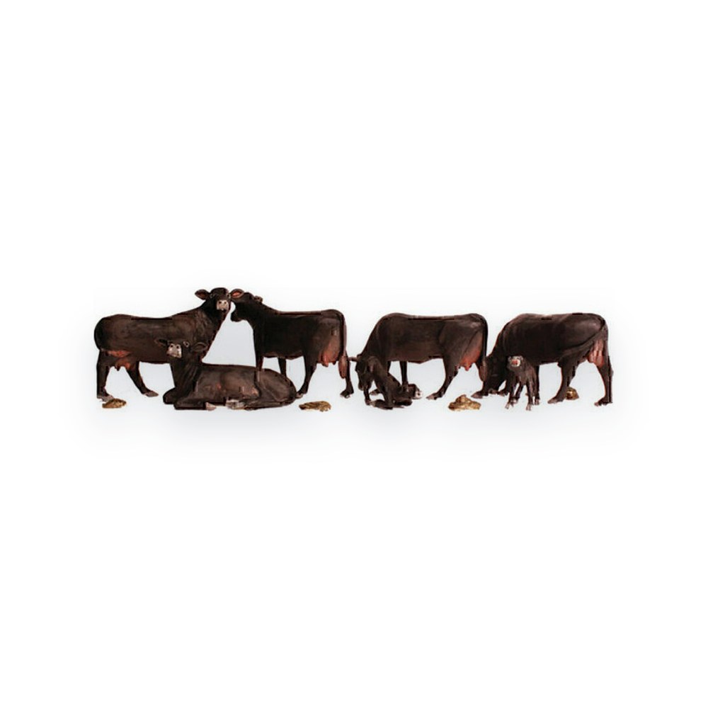 Woodland Scenics N Scale Figures, Black Angus Cows
