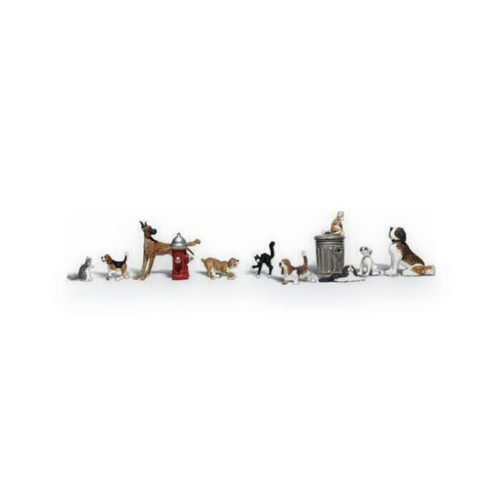 Woodland Scenics O Scale Figures, Dogs & Cats