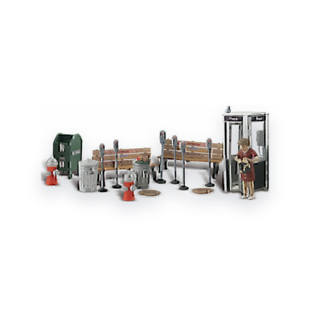 Woodland Scenics O Scale Figures, Street Accessories