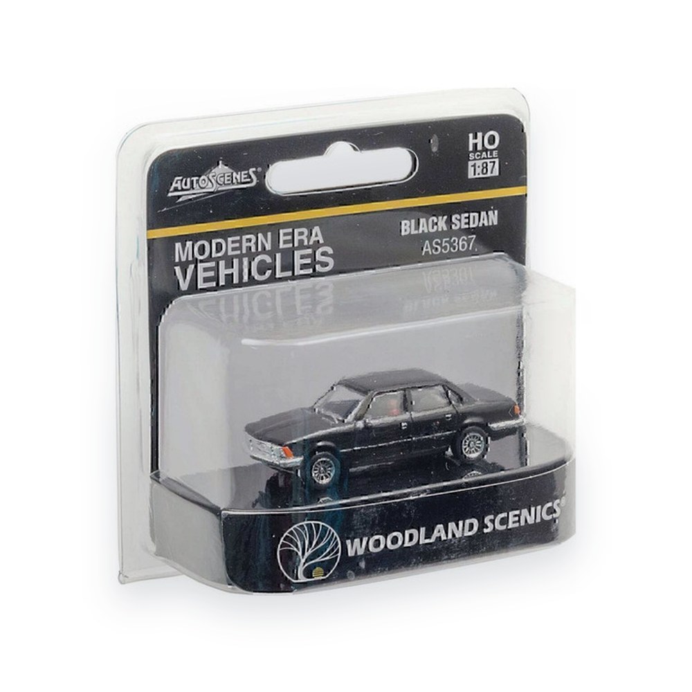 Woodland Scenics HO Scale Black Sedan