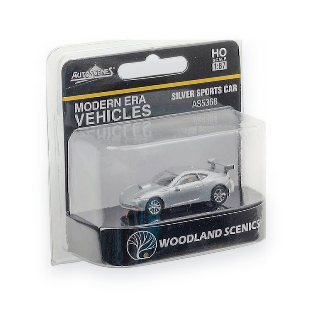 Woodland Scenics HO Scale Silver Sports Car