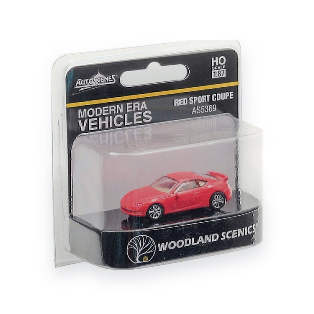 Woodland Scenics HO Scale Red Sport Coupe