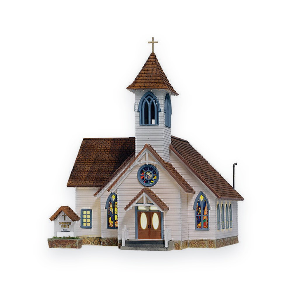 Woodland Scenics HO Scale Community Church, Built-Up