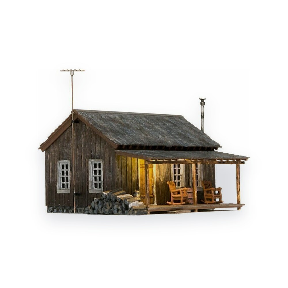 Woodland Scenics O Scale Rustic Cabin, Built-Up