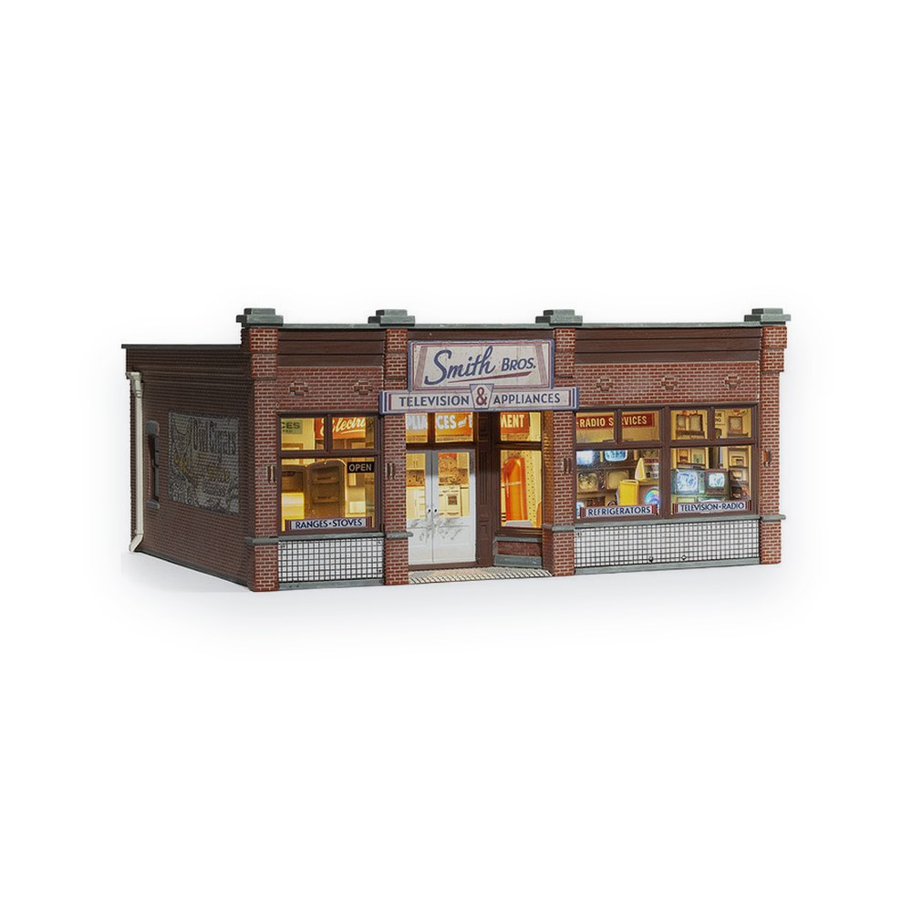 Woodland Scenics Smith Brothers TV & Appliance Store, O Scale