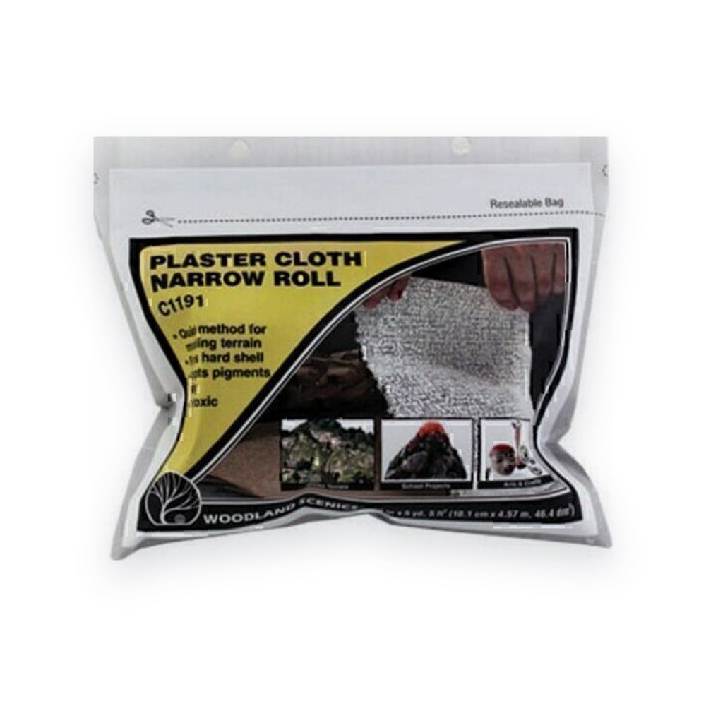 Woodland Scenics WOOC1191 Plaster Cloth, Narrow Roll, 4x