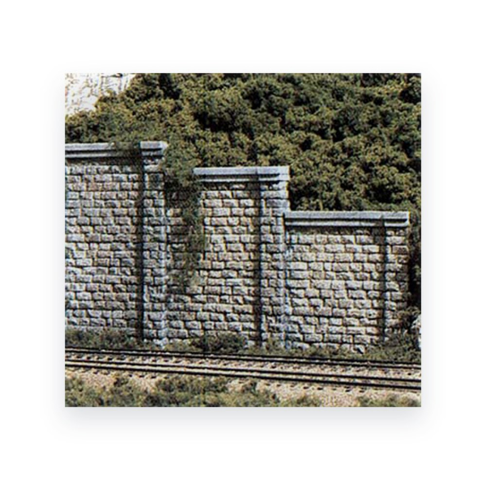 Woodland Scenics HO Retaining Wall, Cut Stone, 3