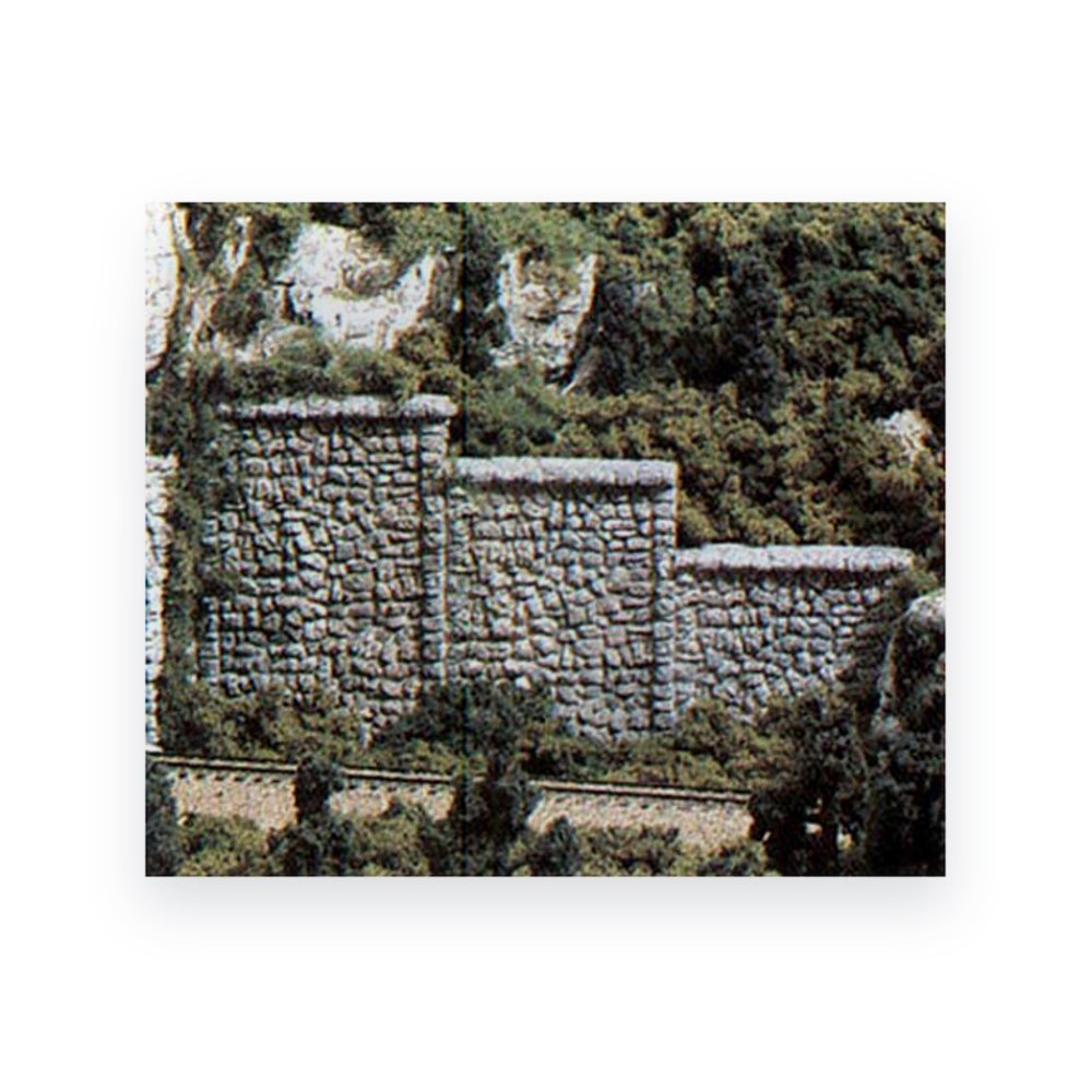 Woodland Scenics HO Retaining Wall, Random Stone, 3