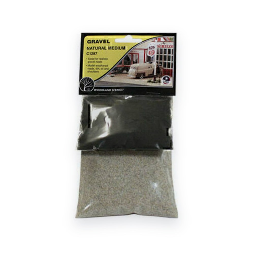 Woodland Scenics Gravel, Coarse, Gray