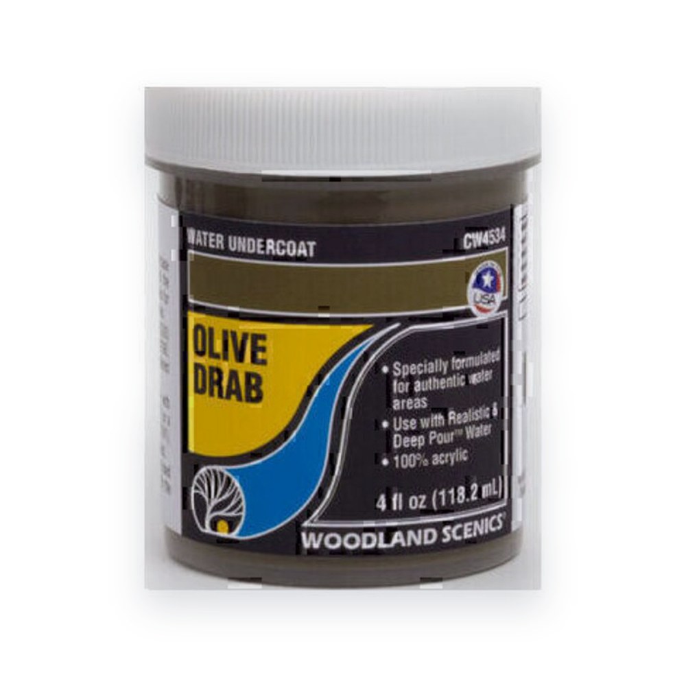 Woodland Scenics Water Undercoat, Olive Drab