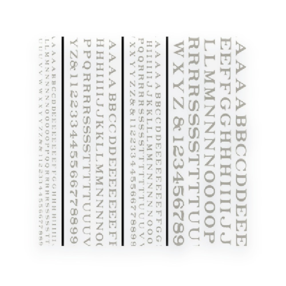 Woodland Scenics Railroad Roman Letters, White