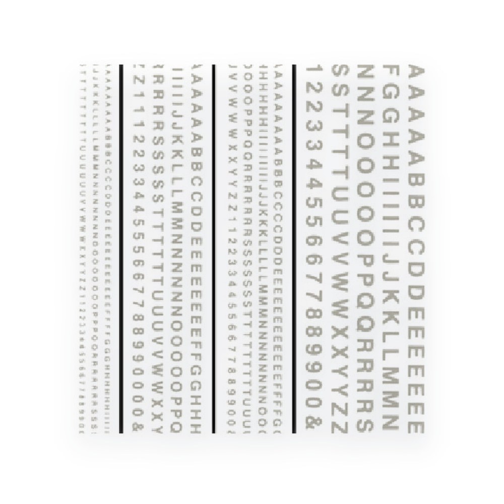 Woodland Scenics Railroad Gothic Letters, White