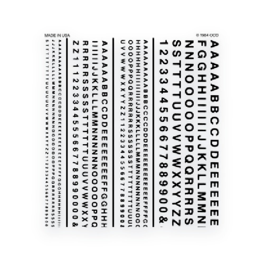 Woodland Scenics Railroad Gothic Letters, Black