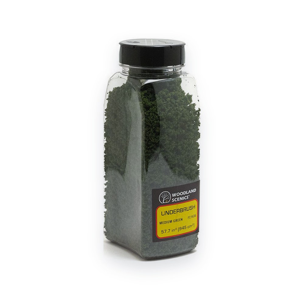 Woodland Scenics Underbrush Shaker, Medium Green, 50 cu. in.