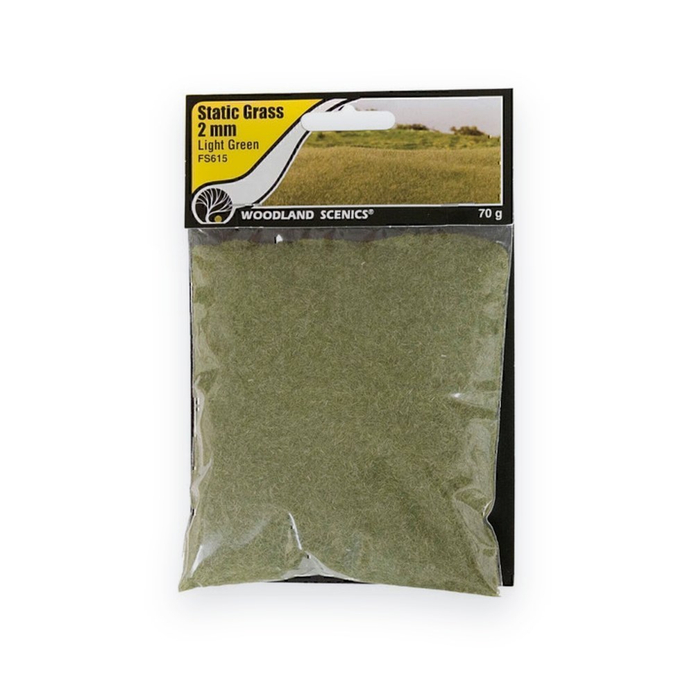 Woodland Scenics Static Grass, Light Green, 2mm, 70g