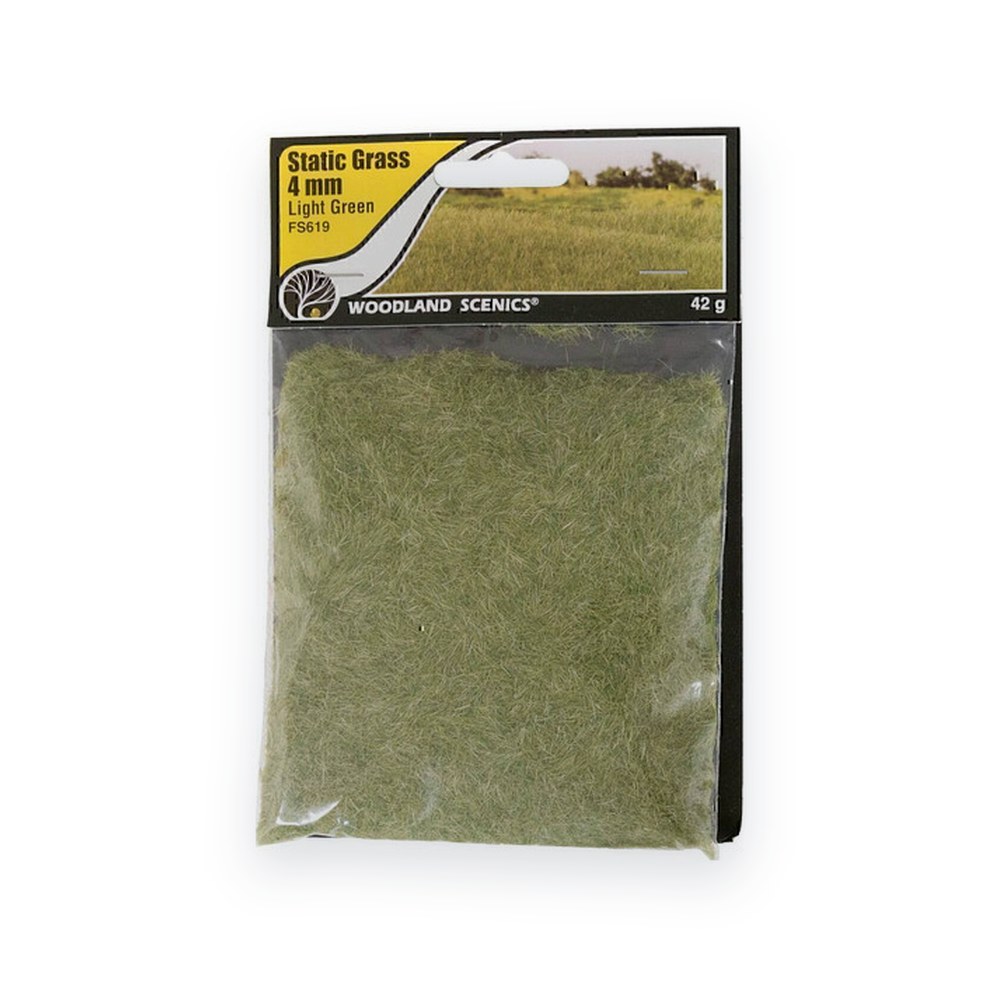 Woodland Scenics Static Grass, Light Green, 4mm
