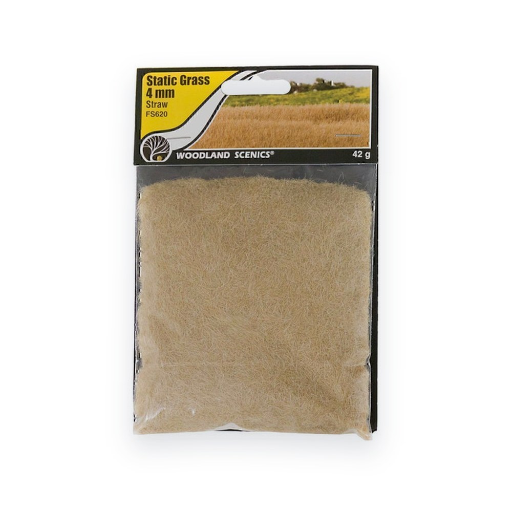 Woodland Scenics Static Grass, Straw Green, 4mm