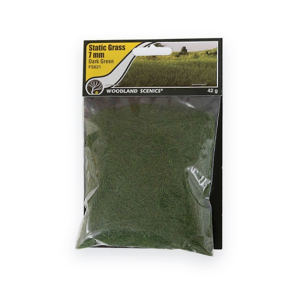 Woodland Scenics Static Grass, Dark Green, 7mm