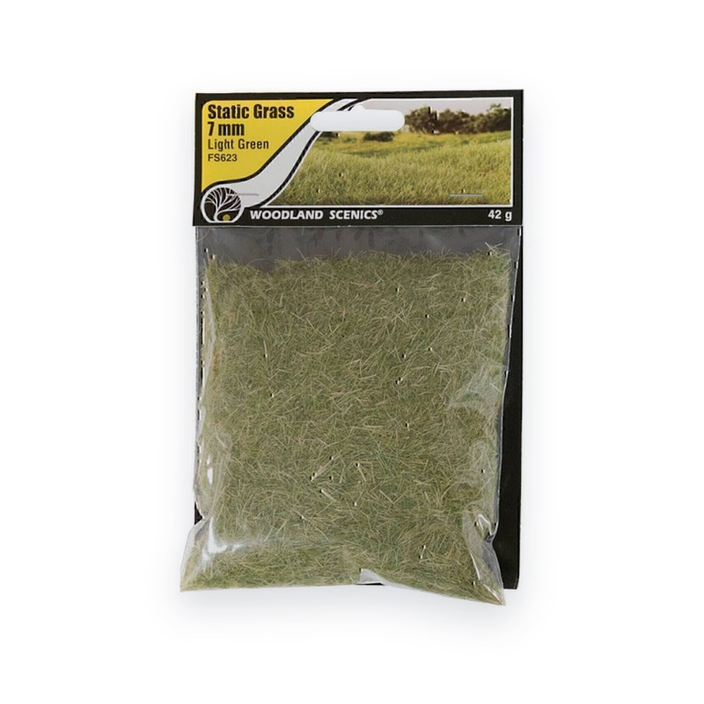 Woodland Scenics Static Grass, Light Green, 7mm
