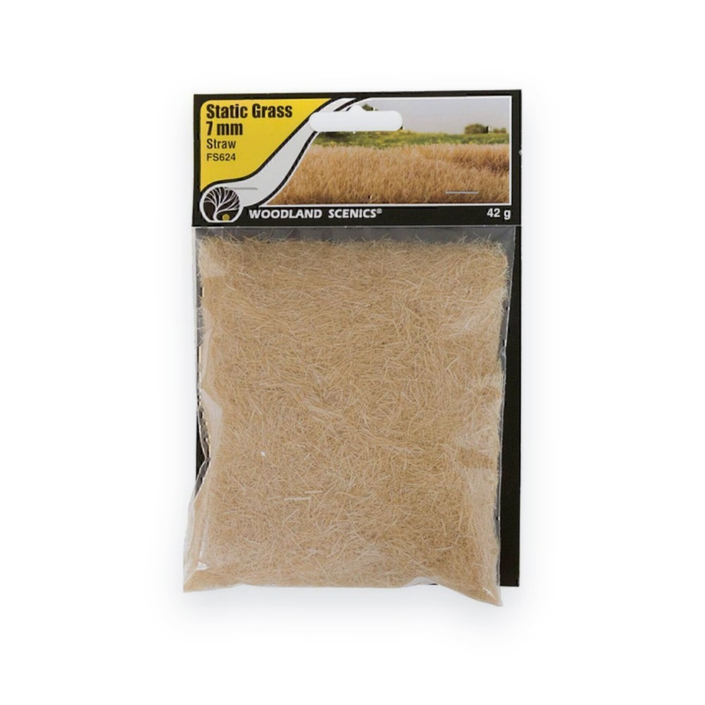 Woodland Scenics Static Grass, Straw Green, 7mm