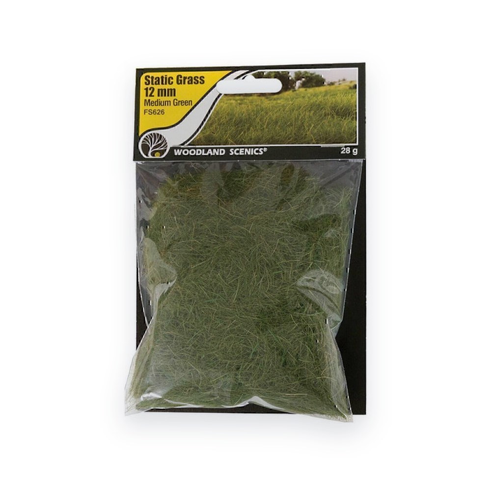 Woodland Scenics Static Grass, Medium Green, 12mm