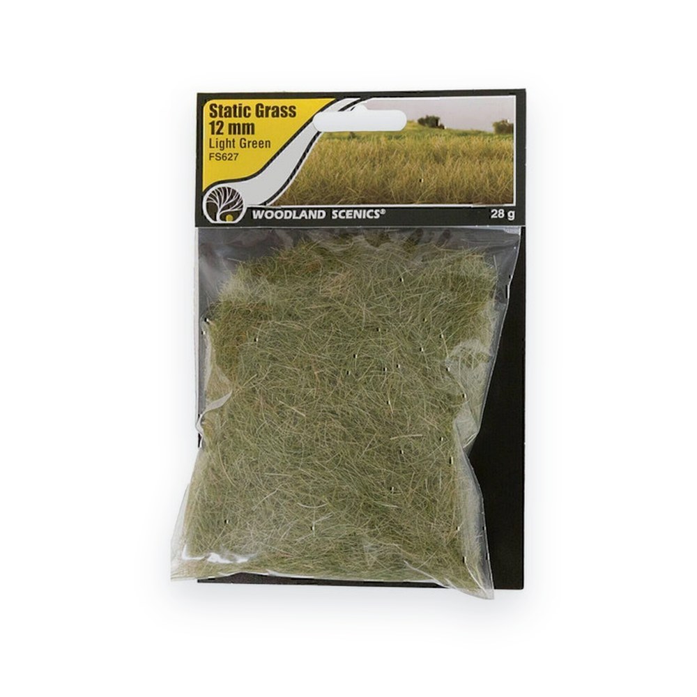 Woodland Scenics Static Grass, Light Green, 12mm