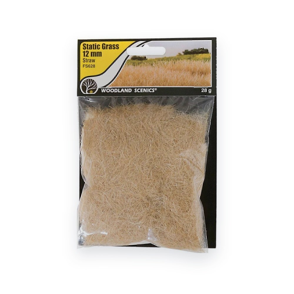 Woodland Scenics Static Grass, Straw Green, 12mm