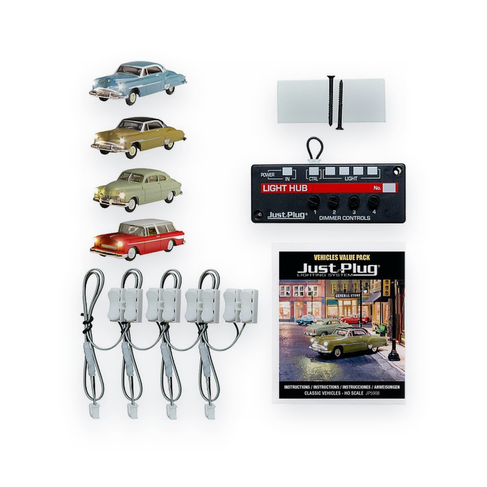 Woodland Scenics HO Scale Classic Vehicles, Value Pack