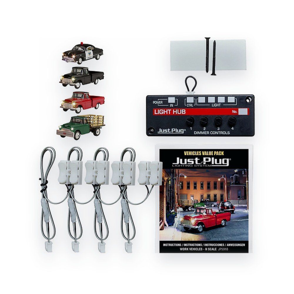 Woodland Scenics N Scale Work Vehicles, Value Pack