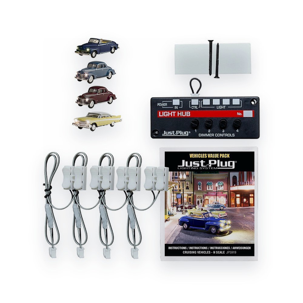 Woodland Scenics N Scale Cruising Vehicles, Value Pack