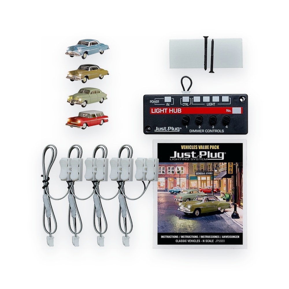 Woodland Scenics N Scale Classic Vehicles, Value Pack