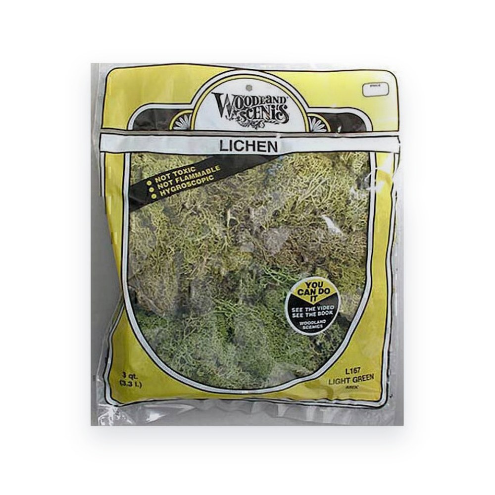Woodland Scenics Lichen Bag, Light Green Mix, 165 cu. in.