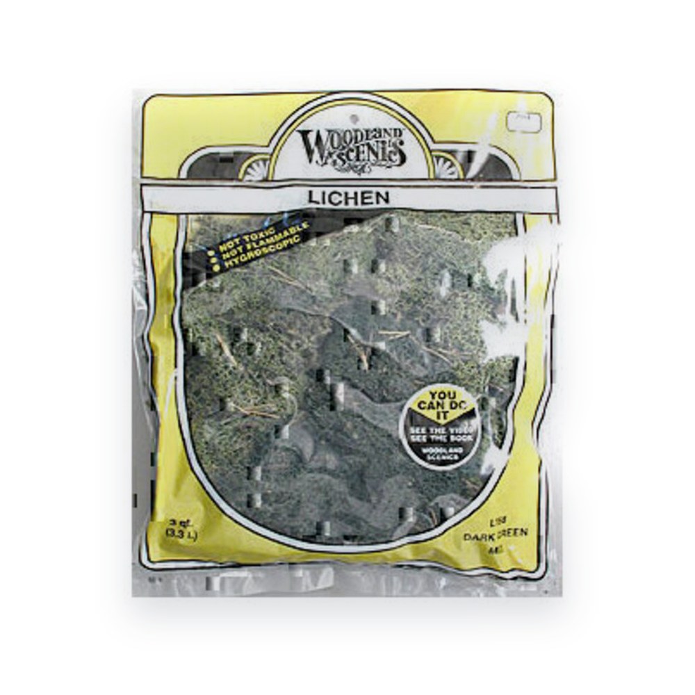 Woodland Scenics Lichen Bag, Dark Green Mix, 165 Cu. In.