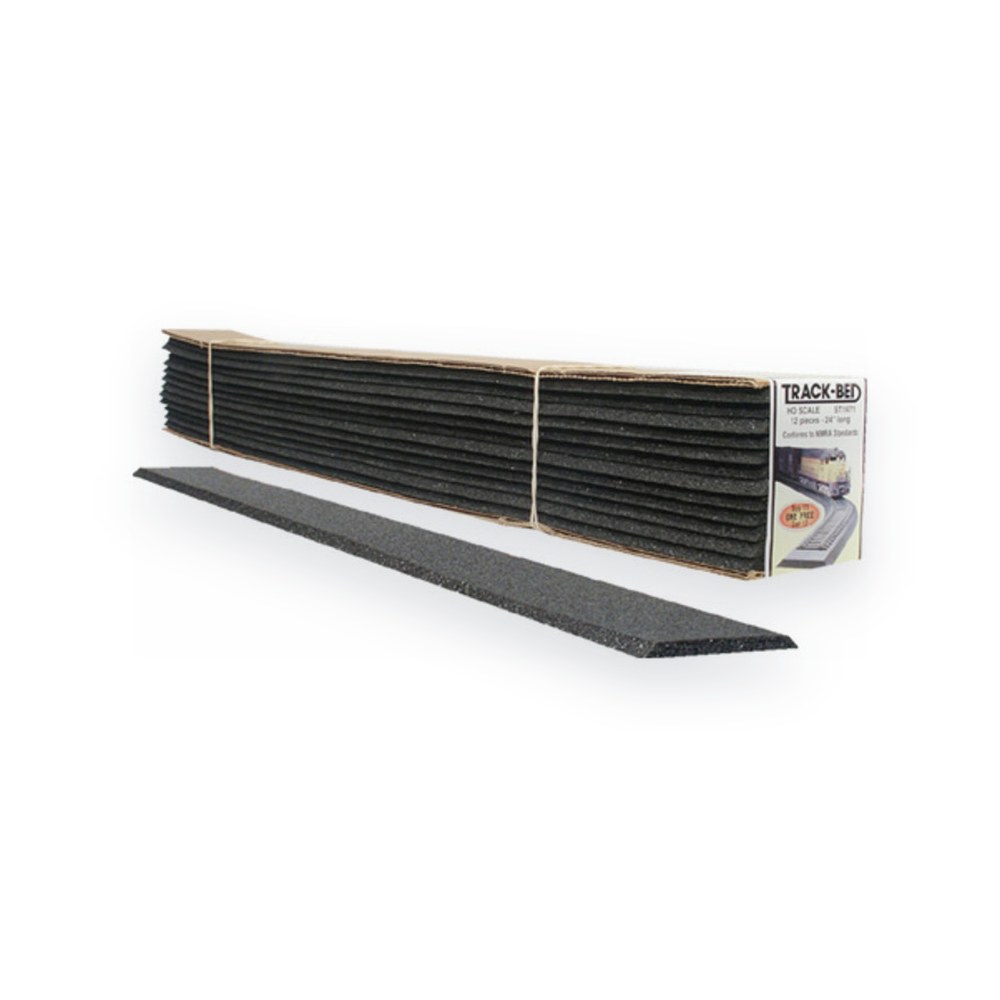 Woodland Scenics O Track-Bed Strips, 2', Pack of 12