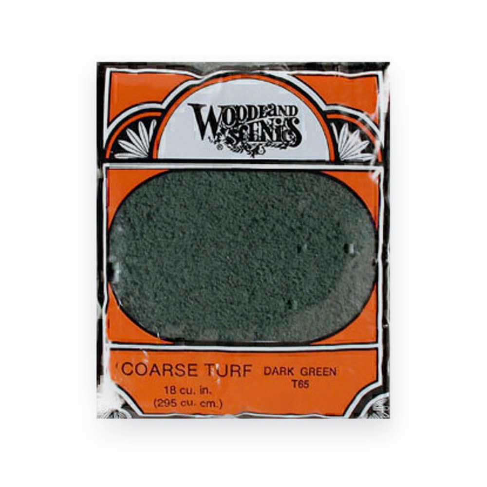 Woodland Scenics Coarse Turf Bag, Dark Green, 18 cu. in.