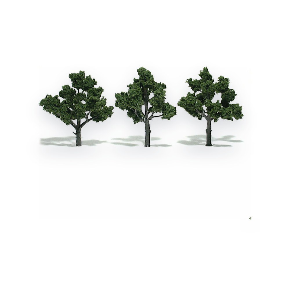 Woodland Scenics Medium Green Pre-Assembled Tree, 4-5, 3
