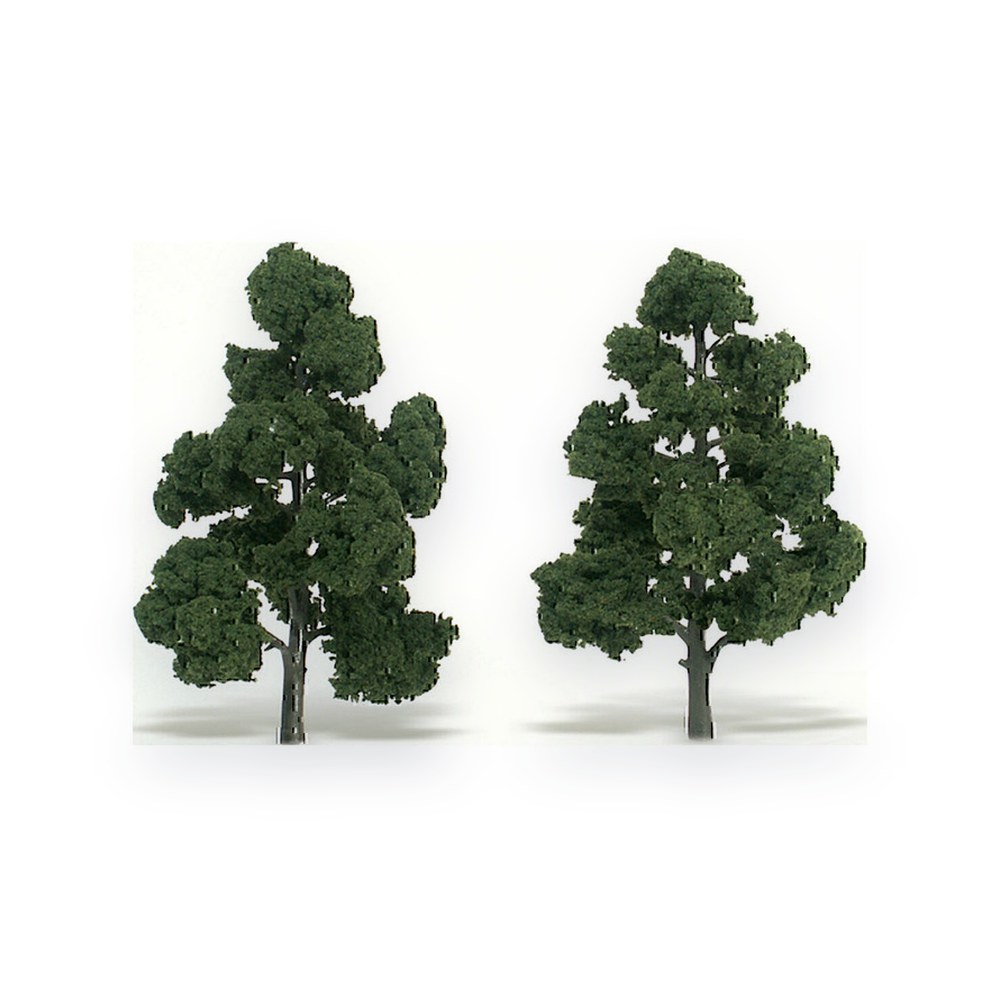 Woodland Scenics Medium Green Pre-Assembled Tree, 7-8 inch, Pack of 2
