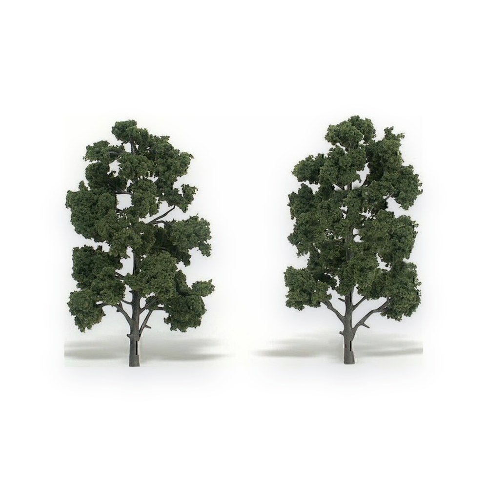 Woodland Scenics Medium Green Pre-Assembled Tree, 8-9, (2)