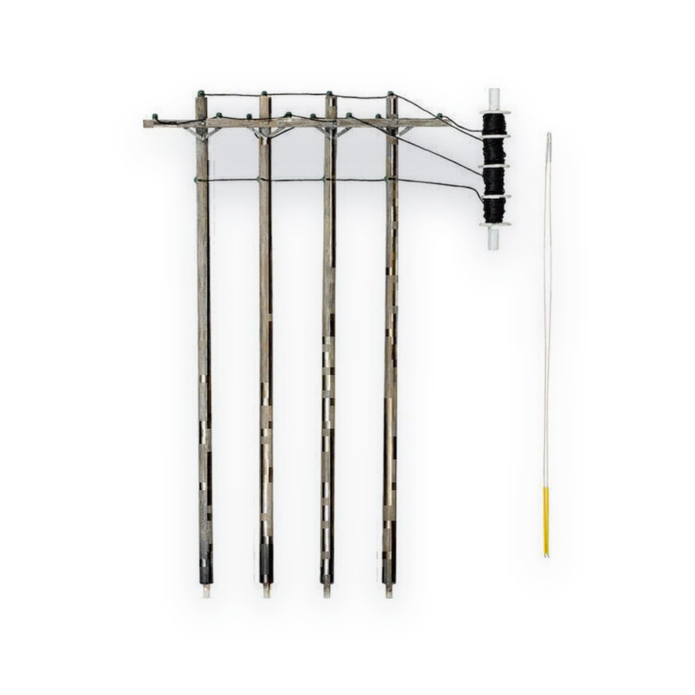 Woodland Scenics Wired Poles, HO Scale, Single Crossbar